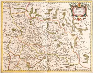 A sziléziai hercegség térképe (Németország és Csehország) (rézkarc alkotó: Frederick de Wit