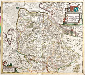 Breme és Verden herceg térképe (Németország) (rézkarc alkotó: Frederick de Wit
