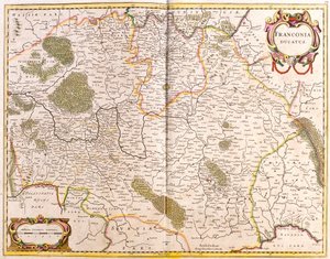 Frankföld hercegének térképe (Németország) (rézkarc alkotó: Frederick de Wit