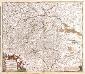 Szász herceg térképe (Németország) (rézkarc alkotó: Frederick de Wit