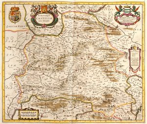 Kasztíliai Királyság térképe (Spanyolország) (rézkarc alkotó: Frederick de Wit