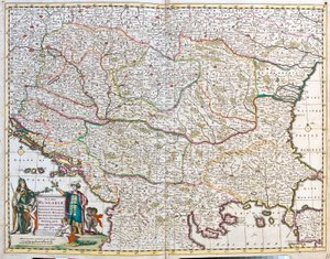 A Magyar Királyság térképe (rézkarc alkotó: Frederick de Wit