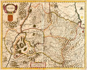 A Navarrai Királyság térképe (Franciaország) (rézkarc