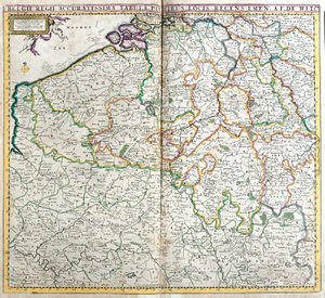 A Holland Királyság térképe (rézkarc alkotó: Frederick de Wit