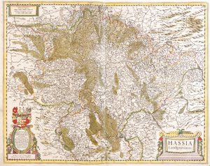 Hesse földsírjának térképe (Németország) (rézkarc alkotó: Frederick de Wit