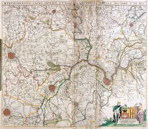 A Szent Germán Birodalom és Mechelen (Hollandia) őrgrófság térképe (rézkarc alkotó: Frederick de Wit