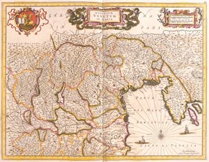 Az olaszországi velencei területek térképe (rézkarc alkotó: Frederick de Wit