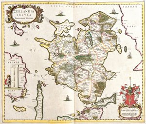 Zelande sziget térképe (Hollandia) (rézkarc alkotó: Frederick de Wit