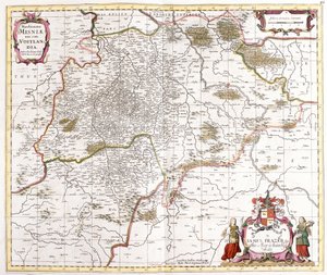 Misnie (Németország) menetének (margraviátus) térképe (rézkarc alkotó: Frederick de Wit