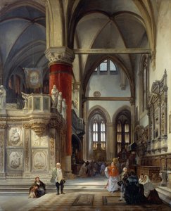 A velencei testvérek (Frari) templomának belseje alkotó: Frederico Moja