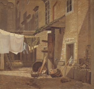 A Charlottenborg palota hátsó udvara alkotó: Frederik Hansen Sodring
