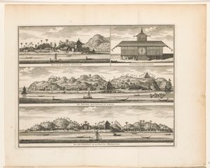 Három erőd Ambonon Hila és a Fortres Amsterdam / New Moorsche Hila templom / The Fortres Rotterdam on Larike / De Pas Baguwala és a Vesting Middelburg (cím a tárgyon)