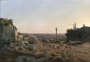 A kút közelében, Tivoliban, Róma közelében alkotó: Frederik Rohde