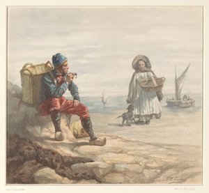 Halászok a tengerparton alkotó: Frederik Willem Zürcher