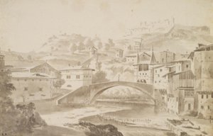 Bécs, Lyon közelében. Pont Saint-Martin az árvíz Gére felett. TÉVÉ. Saint-Martin kolostor, t.h. Porte de la Rochette és Pipet slot