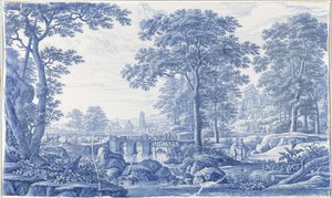 Emléktábla olaszos tájjal Emléktábla olaszos tájjal alkotó: Frederik van Frytom (attributed to)