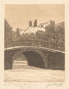 Heerengracht a Reguliersgrachtban, Amszterdam (eredeti cím az objektumon) alkotó: Frederik van der Harst (signed by artist)