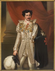 I. Oscar, roi de Suede et Norvege – I. Oscar (1799-1859), Svédország és Norvégia királyának portréja, Westin, Fredric (1782-1862). Olajfestmény. Mérete: 149x114 cm. Nemzeti Múzeum Stockholm
