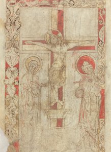A keresztre feszítés [verso] alkotó: French 12th Century