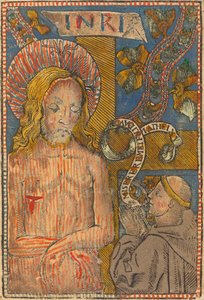 A fájdalmak embere egy ferencessel alkotó: French 15th Century
