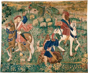 Solymász-jelenet, c. 1500 alkotó: French Master