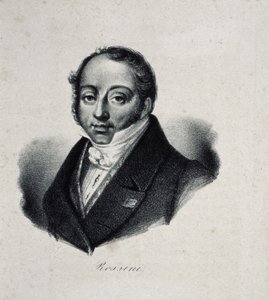 Gioachino Antonio Rossini zeneszerző portréja 1792-1868 alkotó: French Master