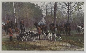 Keresztút a Foret de Rambouillet-ban, Franciaország (színes fotó) alkotó: French Photographer
