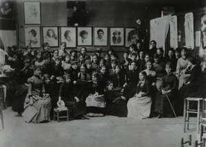 Academie Julian, Párizs, művészeti hallgatók csoportja alkotó: French Photographer