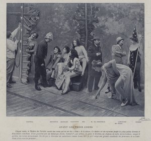 Színészek és színésznők a Theater des Varietes-ben, Párizs (f/w fotó) alkotó: French Photographer