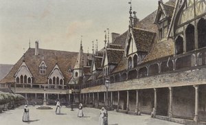 Beaune, a Kórház első belső udvara alkotó: French Photographer