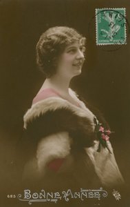 Bonne Annee. Francia boldog új évet küldött képeslap 1913-ban. alkotó: French Photographer