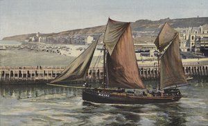 Boulogne-sur-Mer, A tengerpart, kilátás az O mólóról alkotó: French Photographer