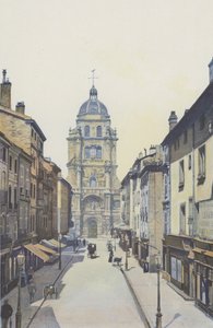 Falu, utca és Notre-Dame templom alkotó: French Photographer