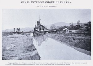 Panama Interoceanic Canal, Culebra Works (f/w fotó) alkotó: French Photographer