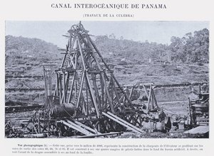 Panama Interoceanic Canal, Culebra Works (f/w fotó) alkotó: French Photographer