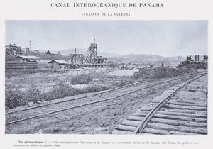 Panama Interoceanic Canal, Culebra Works (f/w fotó) alkotó: French Photographer