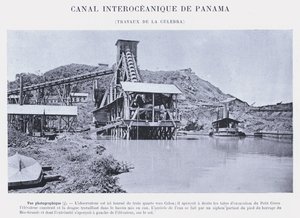 Panama Interoceanic Canal, Culebra Works (f/w fotó) alkotó: French Photographer