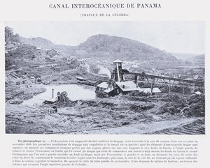 Panama Interoceanic Canal, Culebra Works (f/w fotó) alkotó: French Photographer