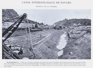 Panama Interoceanic Canal, Culebra Works (f/w fotó) alkotó: French Photographer