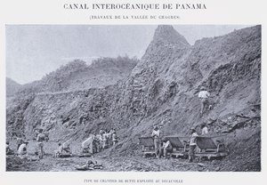 Panama óceánközi csatorna, Chagres Valley Works (f/w fotó) alkotó: French Photographer