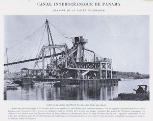 Panama óceánközi csatorna, Chagres Valley Works (f/w fotó) alkotó: French Photographer