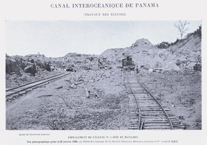 Panama óceánközi csatorna, zárművek (bw fotó) alkotó: French Photographer