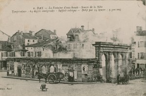 Dax - a meleg vizű forrás - Nebe forrása. 1913-ban feladott képeslap. alkotó: French Photographer