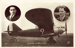Dieudonne Costes és Maurice Bellonte, francia repülők (f/w fotó) alkotó: French Photographer