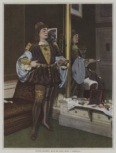 Victor Maurel francia bariton, mint Iago Giuseppe Verdi Otello című operájában (színes fotó) alkotó: French Photographer