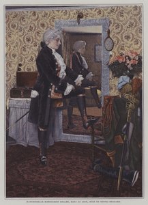 Marguerite Ugalde francia operaénekesnő az öltözőjében (színes fotó) alkotó: French Photographer