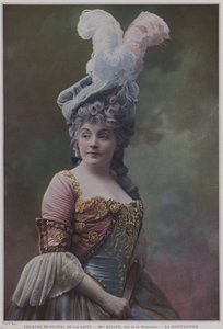 Gabrielle Rejane a La Montansier címszerepében (színes fotó)