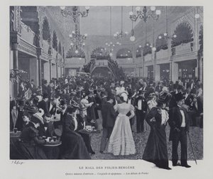 A Folies Bergere csarnoka, Párizs, egy szünetben (f/w fotó) alkotó: French Photographer