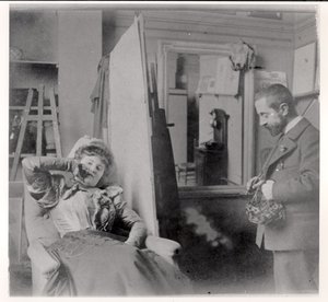 Henri de Toulouse-Lautrec (1864-1901) stúdiójában Misia Natansonnal alkotó: French Photographer