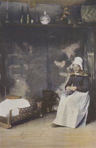 Auvergne belseje, női kötés alkotó: French Photographer